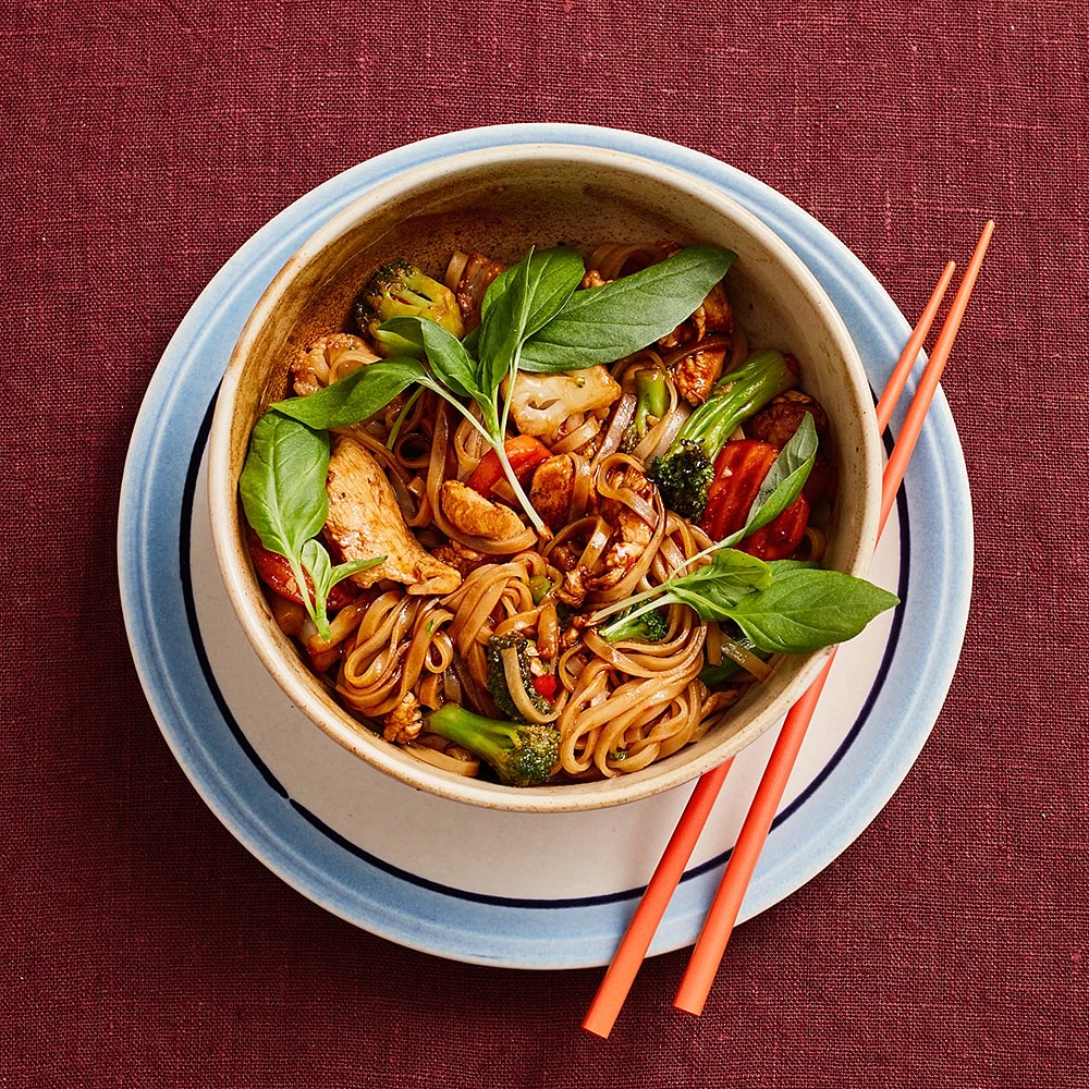 Drunken noodles – Nudelwok med kyckling