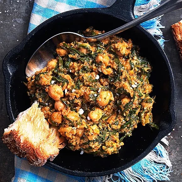 Espinacas gon garbanzos- Spenat och kikärtsröra