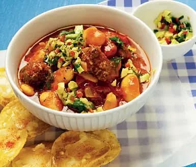 Färs- och böngryta med texmex-smak