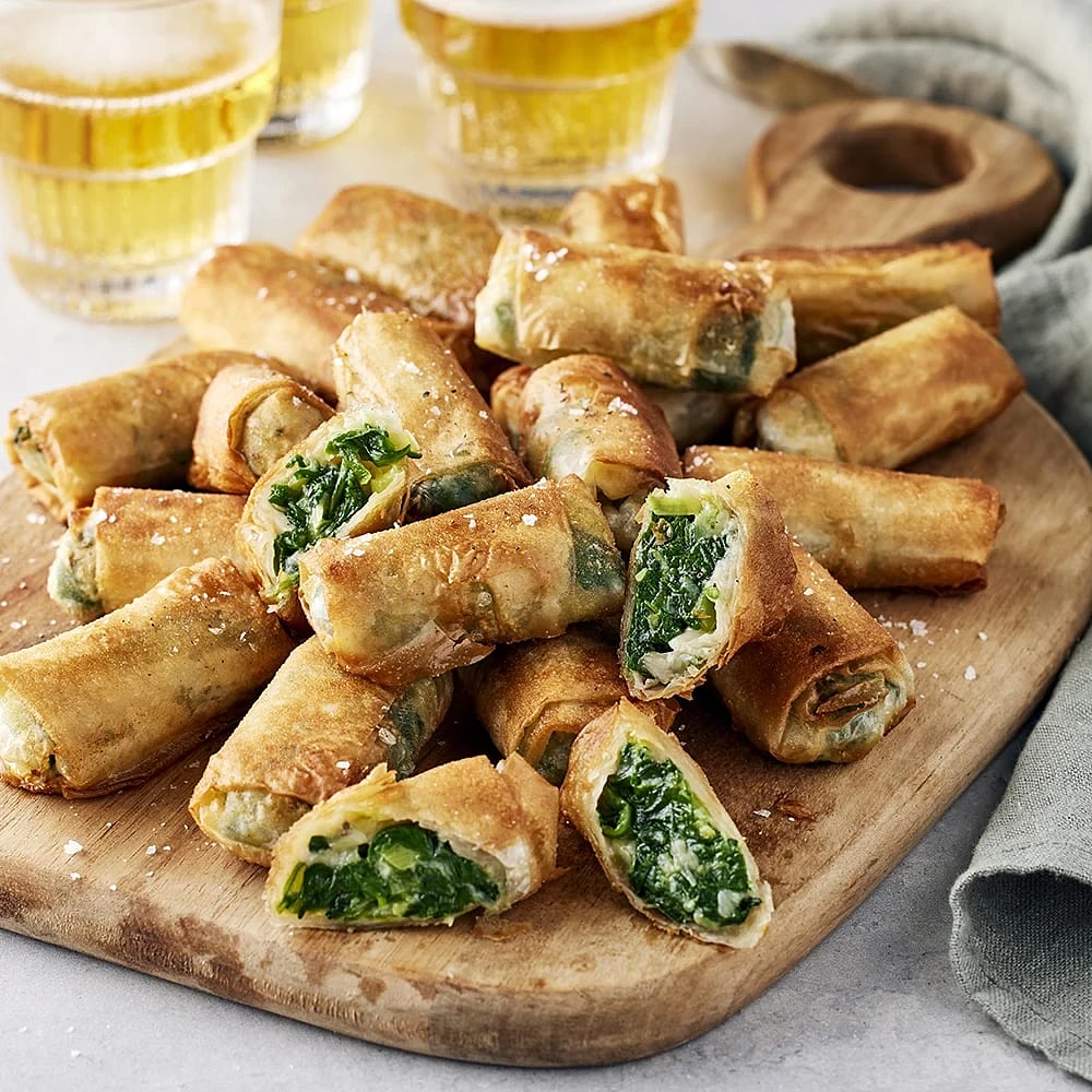 Filodegsrulle med parmesan och spenat