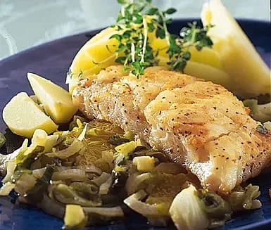Fiskfilé på grön botten