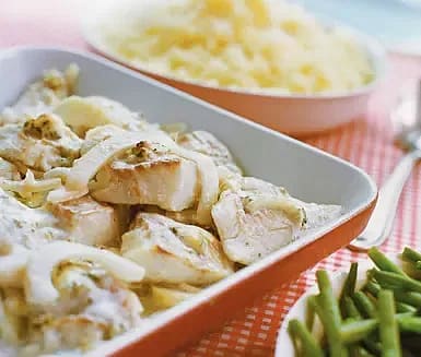 Fiskgratäng med fänkål och ost