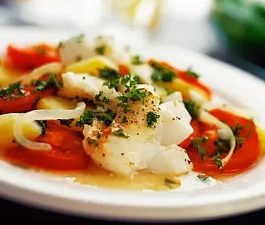 Fiskpanna med tomater och persilja