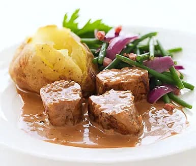 Fläskfilé med stiltonsås