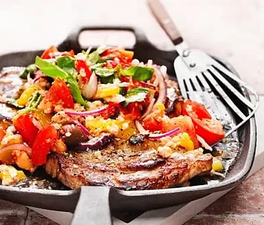 Fläskkotlett Panzanella