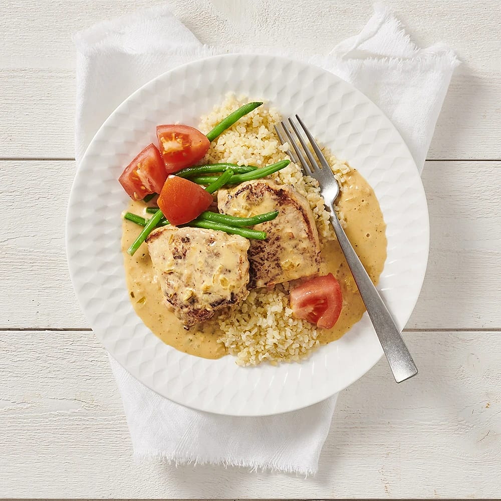 Fläskytterfilé med fruktig gräddsås