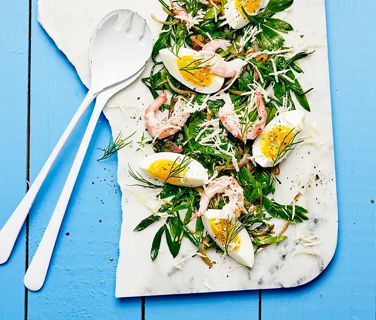Fräs med havsgrönsaker, brynt smör, dill och pepparrot