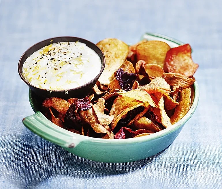 Fredagsdipp med rotfruktschips
