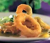 Friterad bläckfisk med limesås