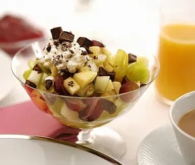 Fruktsallad med cottage cheese
