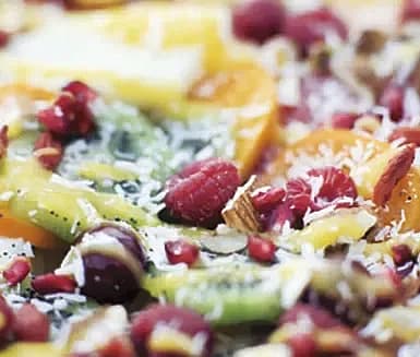 Fruktsallad med mangosås