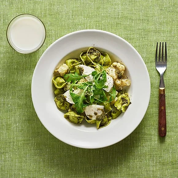 Fylld pasta med blomkål och mozzarella