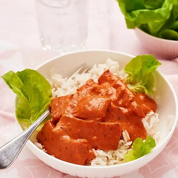Gräddig stroganoff med ris