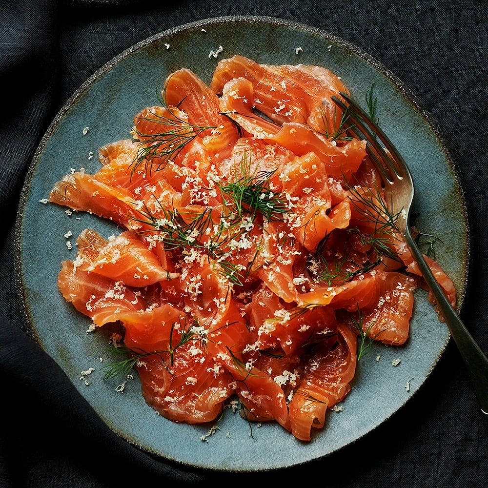 Gravad lax med pepparrot