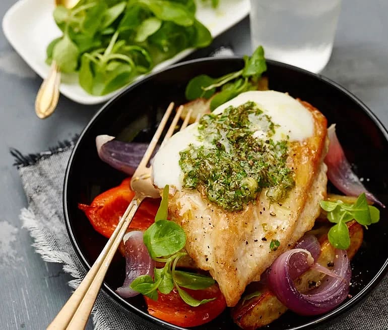 Gremolatakyckling med mozzarella