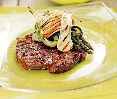 Grillad entrecôte & grönsaker
