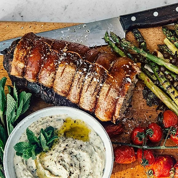 Grillad porchetta