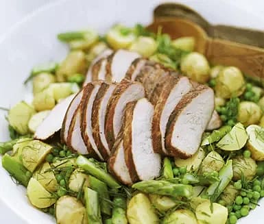 Grillad ytterfilé med citronsmakande potatissallad