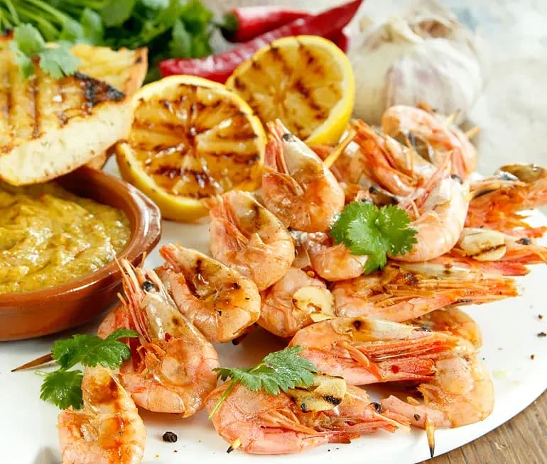 Grillade räkor