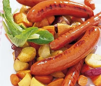 Grillbricka med honungsrostade grönsaker