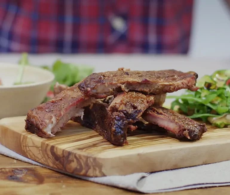 Grillrökta BBQ-ribs