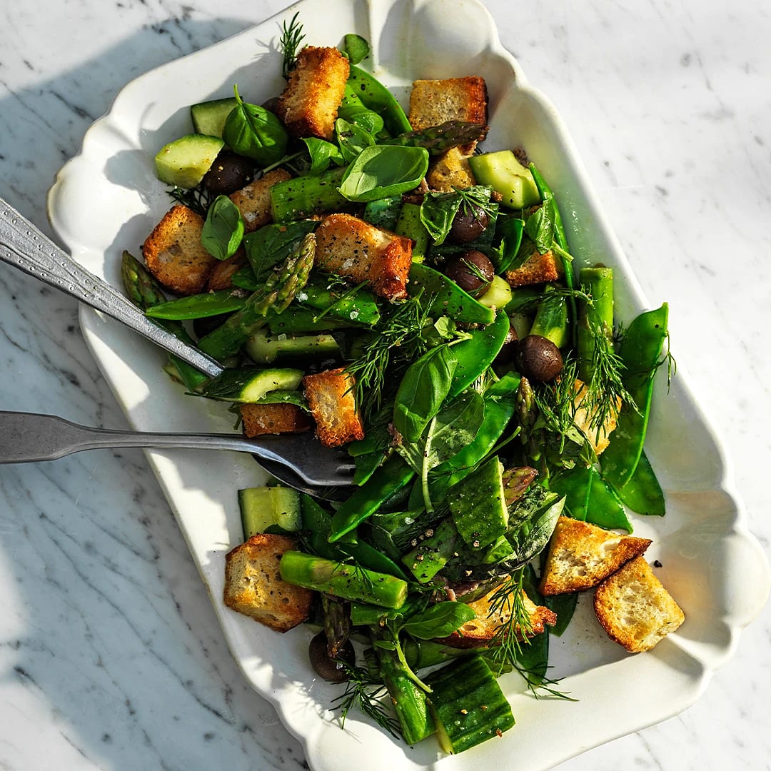 Grön panzanella