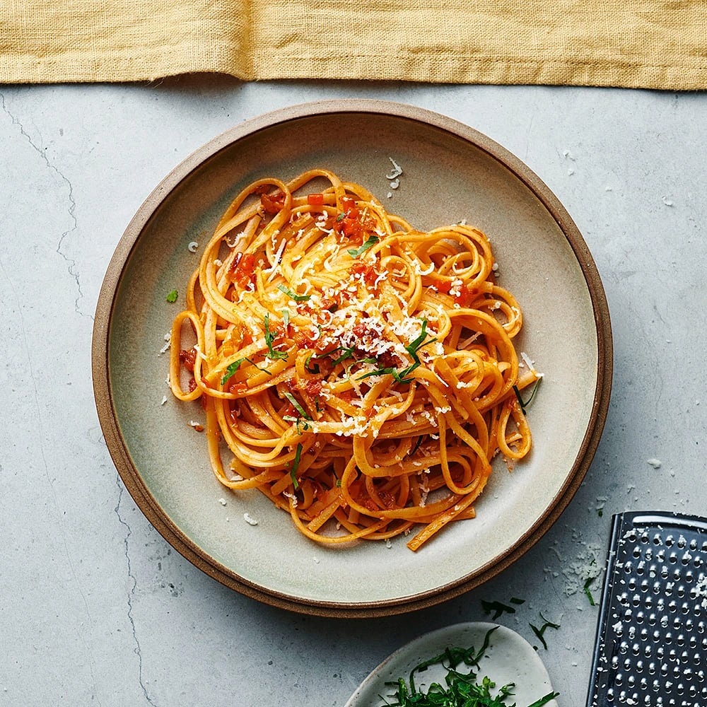 Grön pasta bolognese