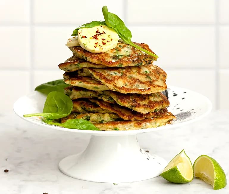 Gröna plättar med limesmör