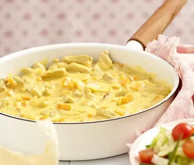 Indisk fläskcurry med krispiga papadums