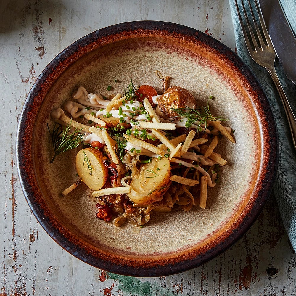 Inkokt potatis med rökt laxmajonnäs