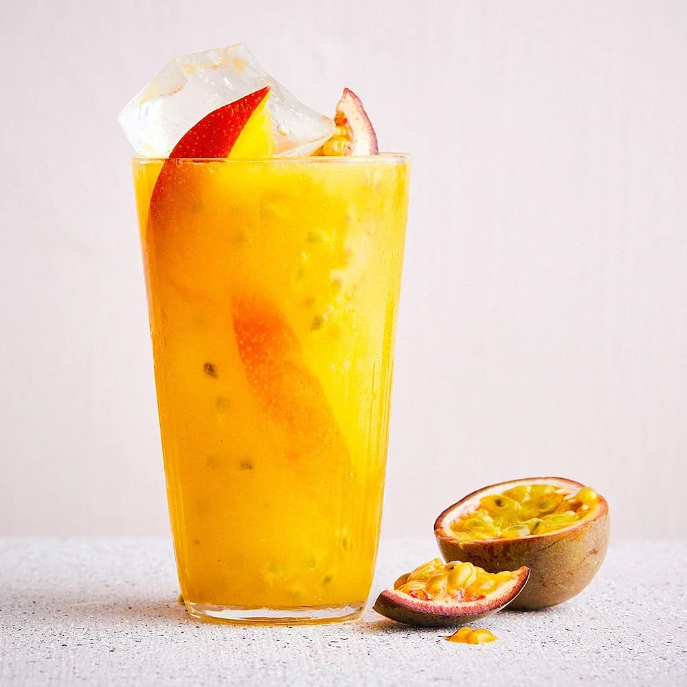 Iste med mango och passionsfrukt