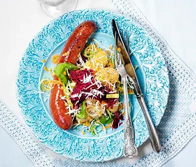 Isterband med rödbets och pepparrots ”senap”