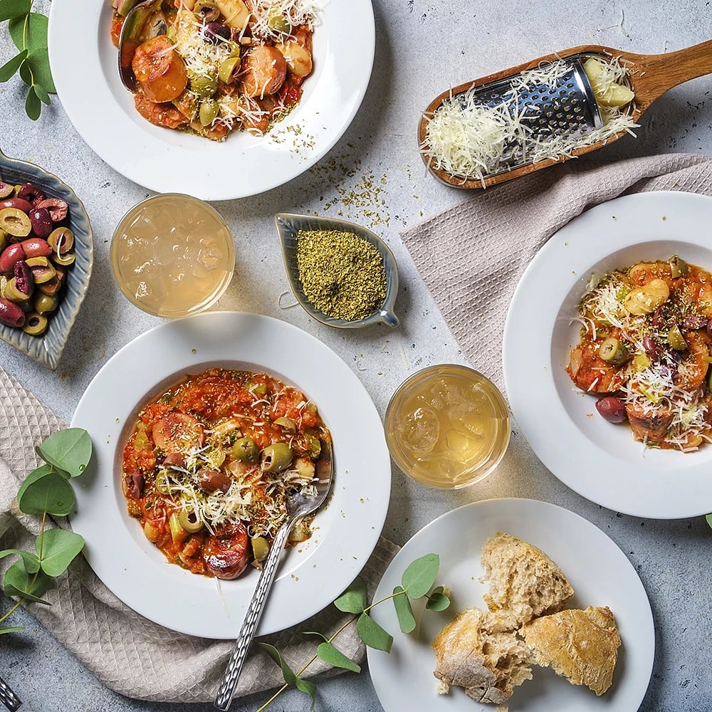 Italiensk gryta med chorizo och oliver