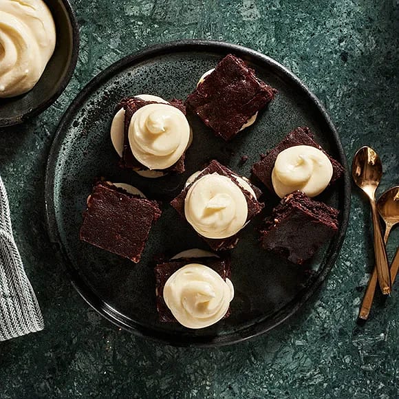 Julbrownie med frosting