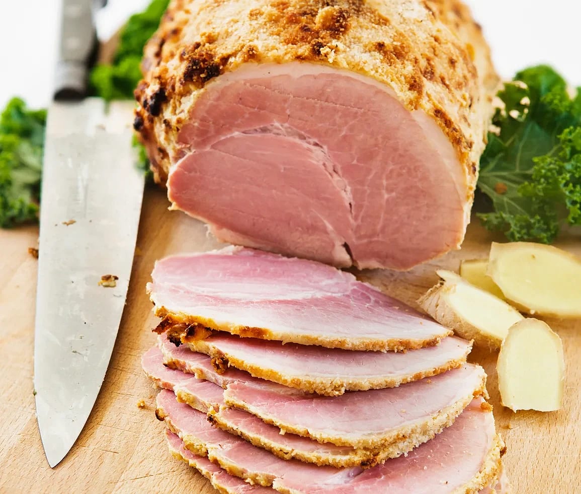 Julskinka med ingefärs- och honungsgriljering