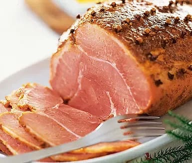 Julskinka med kryddig senapsgriljering