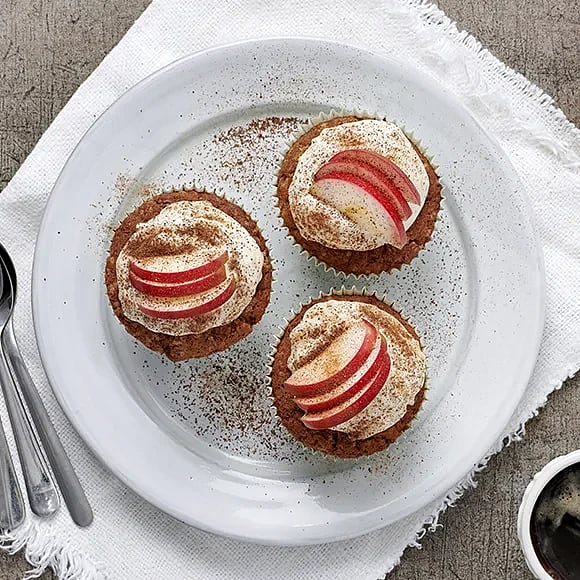 Kanelcupcake med äpplefrosting