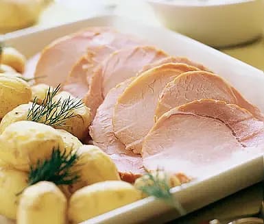 Kassler med vindruvsallad och potatis