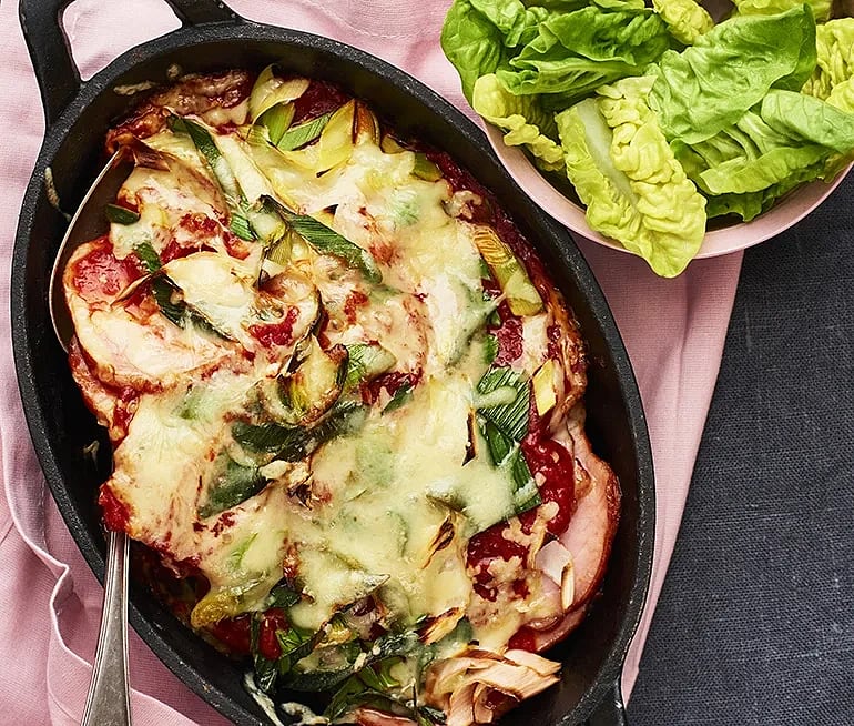 Kasslergratäng med pasta