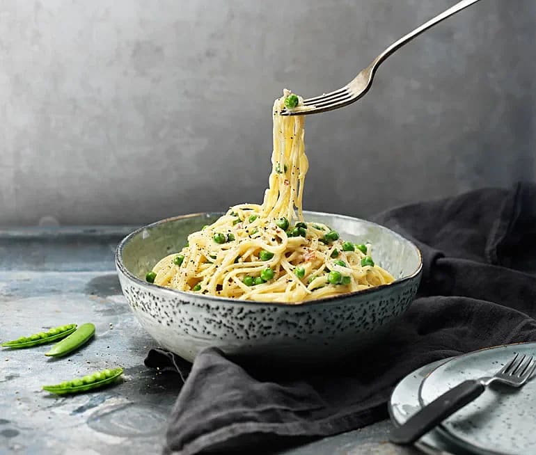 Kavlionara med baconost- snabbaste carbonaran
