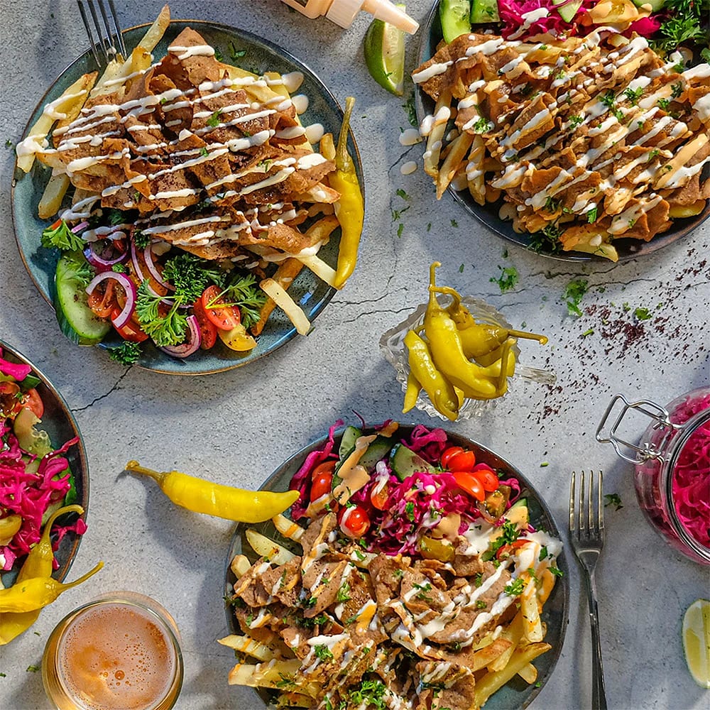 Kebabtallrik med pommes