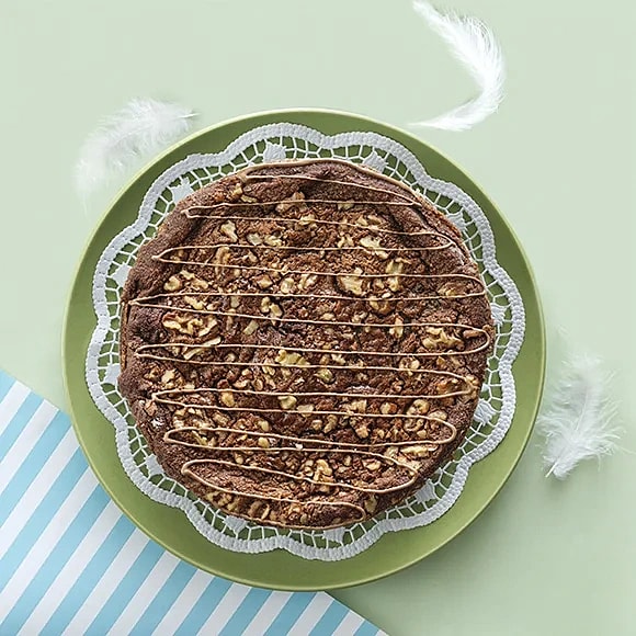Kladdkaka med mjölkchoklad och valnötter
