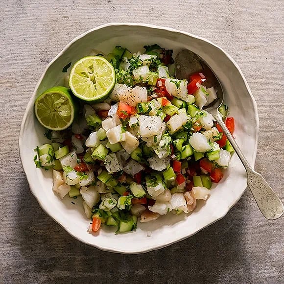 Klassisk ceviche på torsk