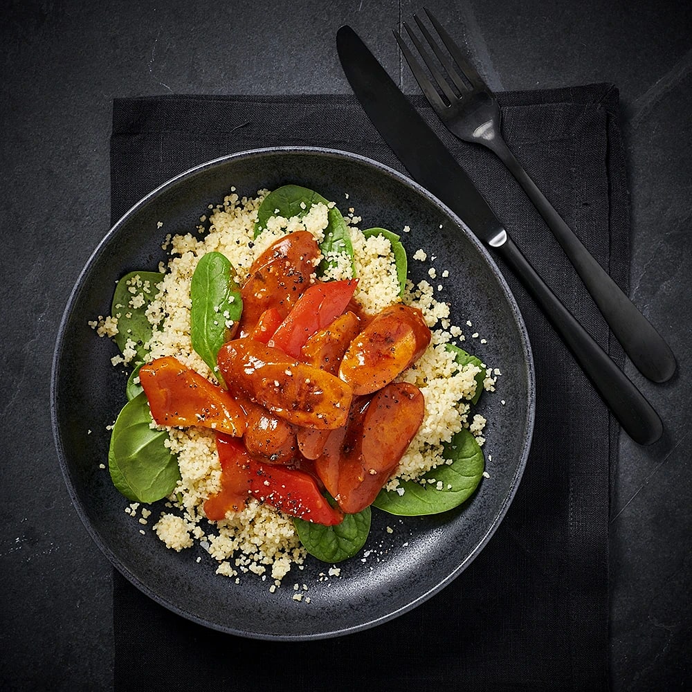 Korvstroganoff på kycklingkorv