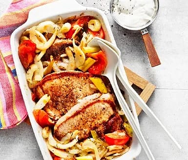 Kotlett med fänkål och rispilaff