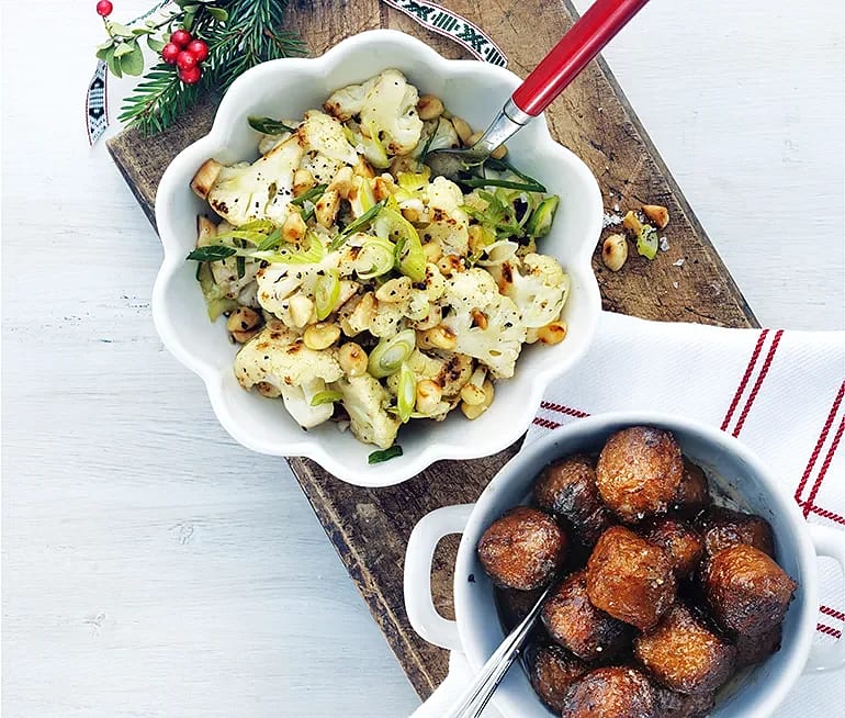 Köttbullar med citronrostad blomkål