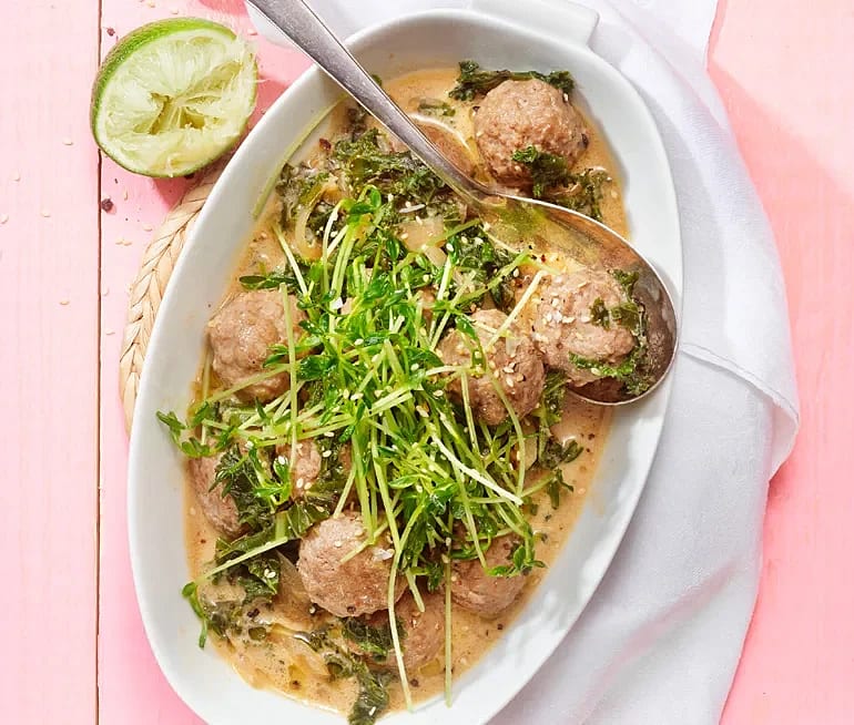 Köttbullar med kokosmjölk