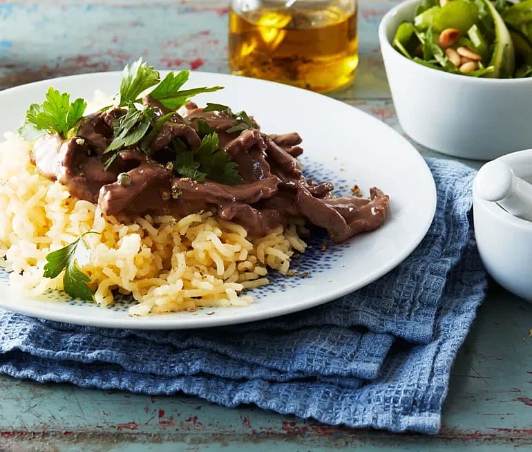 Köttgryta med grönpeppar