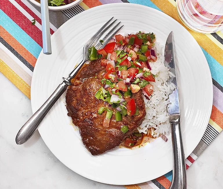 Kryddstekt fläskkarré med tomatsalsa