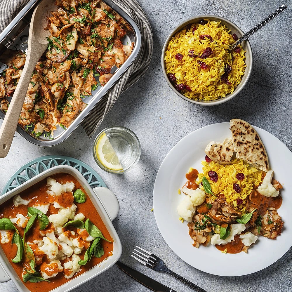 Kyckling med blomkål i tikka masala